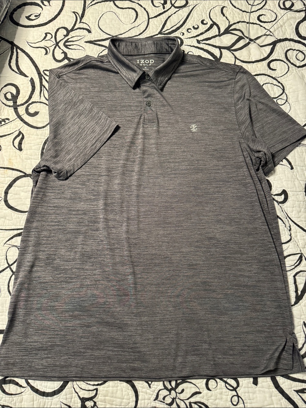 Izod Men's Gray Heather Performance Polo